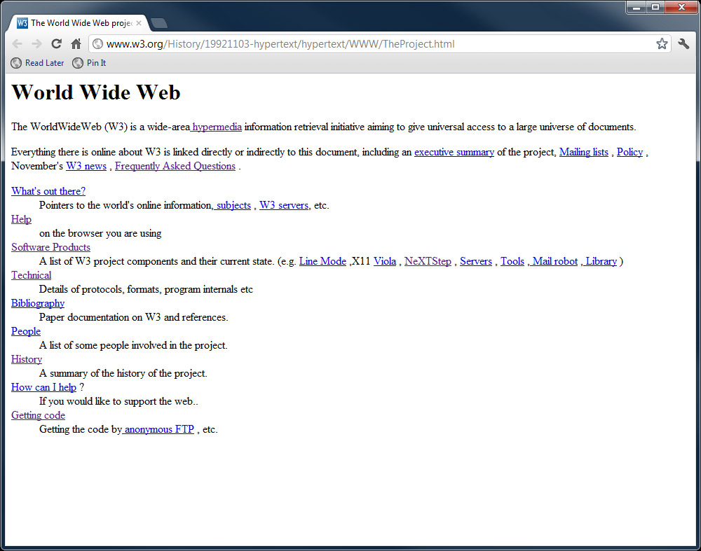 The first WebSite