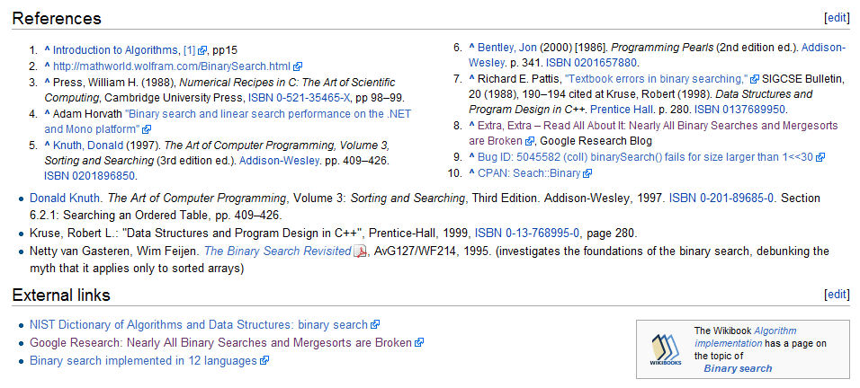 Wikipedia references, example of multi-column layout