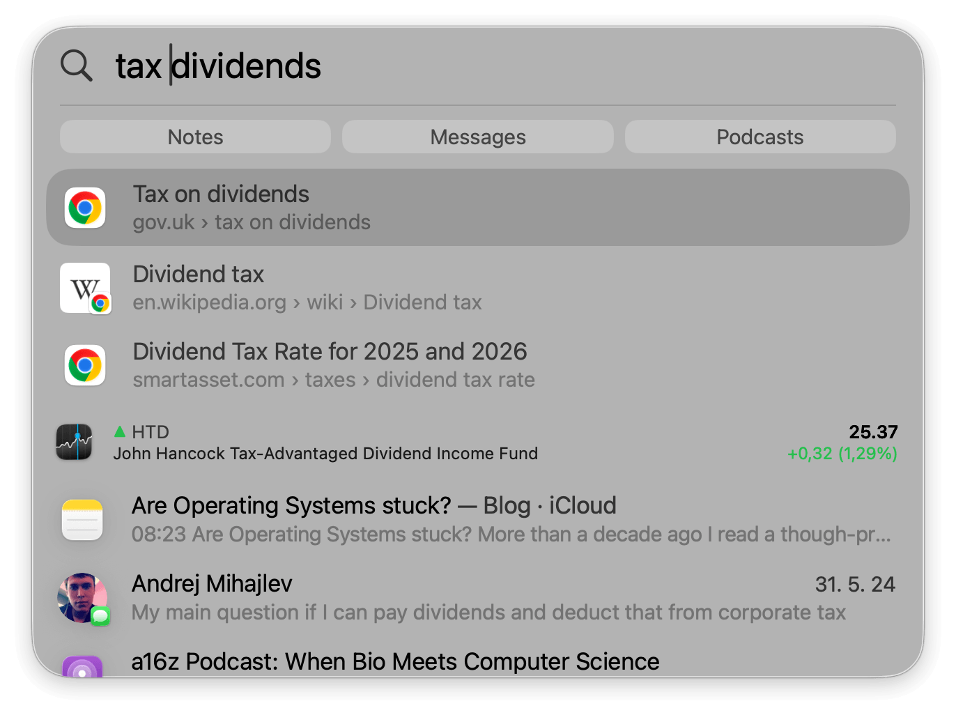 Inability to use Spotlight to find files by their meaning